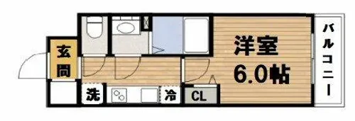 アドバンス大阪セレーノ【5階】の間取り