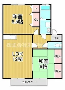 ハイネス迎野【1階】の間取り