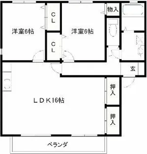 ベルナールⅡB棟【103号室】の間取り