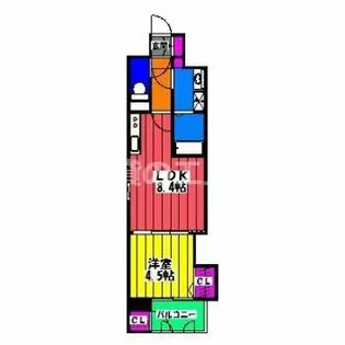 エルヴィータ駅南【4階】の間取り