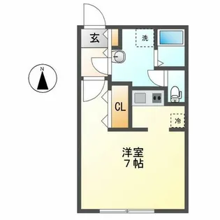 クレストタップ名古屋ウエスト【308号室】の間取り