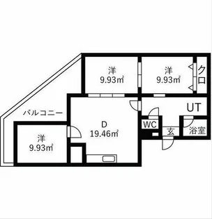 日映マンションⅡ【8階】の間取り