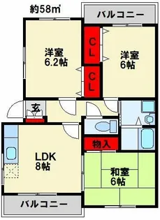 プレステージ芦屋【301号室】の間取り