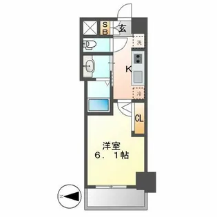 エステムコート名古屋新栄Ⅲグローリィ【13階】の間取り