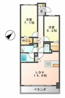 ロイヤルパークス千種【221号室】の間取り