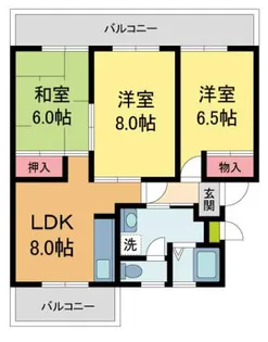 アビタシオン仁川【1階】の間取り