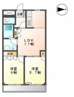 クレスト・雅【3階】の間取り