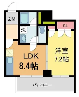 ラ・セーヌ西宮【2階】の間取り