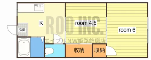 白楊荘【18号室】の間取り