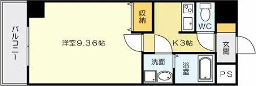 ベルガモット門司駅前【304号室】の間取り