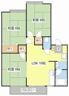 エクスパ東近江【203号室】の間取り