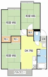 エクスパ東近江【202号室】の間取り