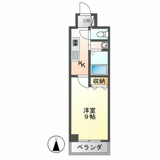 サンパティーク東片端【1002号室】の間取り