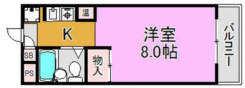 1Kの間取り画像