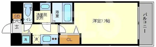 1Kの間取り画像