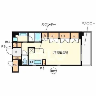 リーガル北心斎橋Ⅱ【2階】の間取り