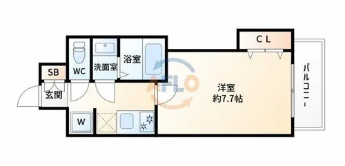 1Kの間取り画像