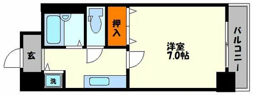 グラマシー心斎橋東【11階】の間取り