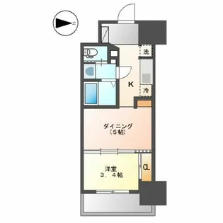 パークアクシス名古屋山王橋【6階】の間取り