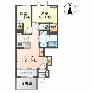 岩倉市東町藤塚Ⅱ期 新築アパート【1階】の間取り