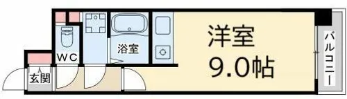 エスリード堂島【4階】の間取り