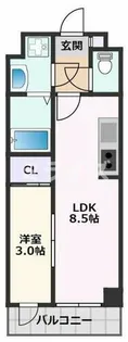 ビエラコート岸部中【1階】の間取り