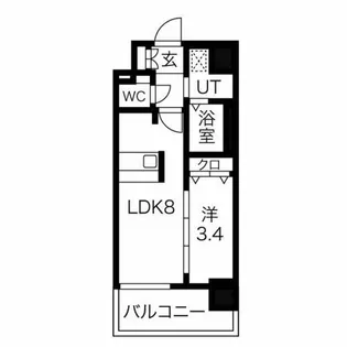 ディアレイシャス尾頭橋【6階】の間取り