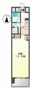 カスタリア伏見【4階】の間取り