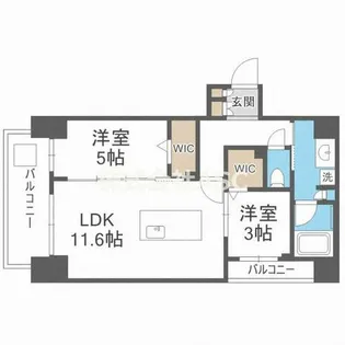 アーバネックス南新町【803号室】の間取り