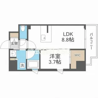 シーズンフラッツ大手前【7階】の間取り