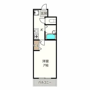 ウォブレマーニー阪南町【2階】の間取り