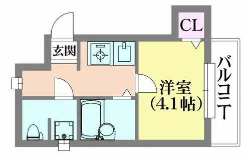 テスラ長田【2階】の間取り