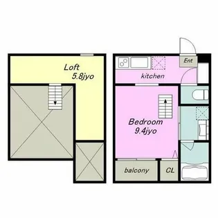 クローバー【1階】の間取り