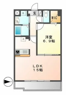 リバーコート砂田橋2【4階】の間取り
