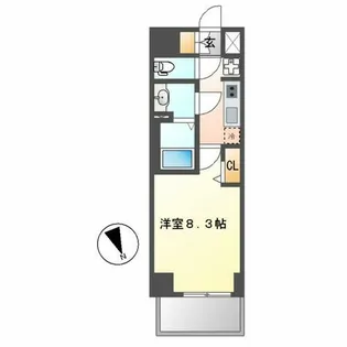 アドバンス名古屋ワイノット【701号室】の間取り