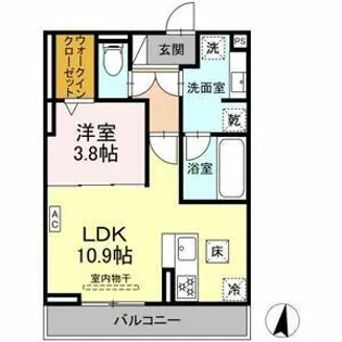 エクラノーブル【1階】の間取り