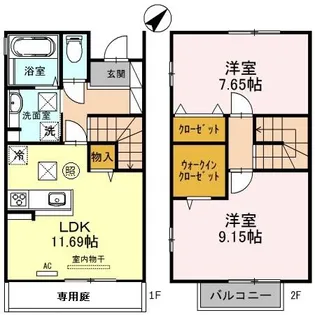 ブライト仁壽【101号室】の間取り