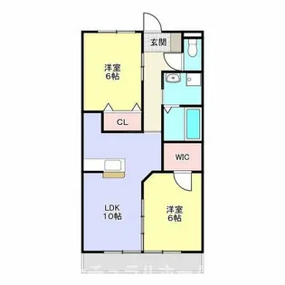 ブロードタウン神野B【2階】の間取り