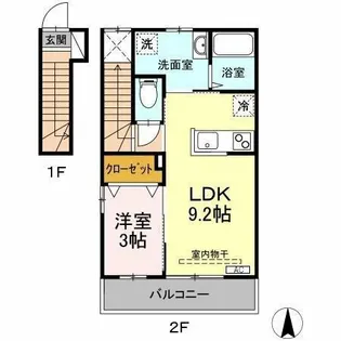レジデンス花【2階】の間取り