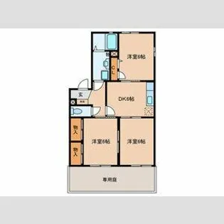 ルミエール B棟【1階】の間取り