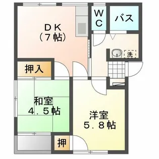 スカイハイツ【102号室】の間取り