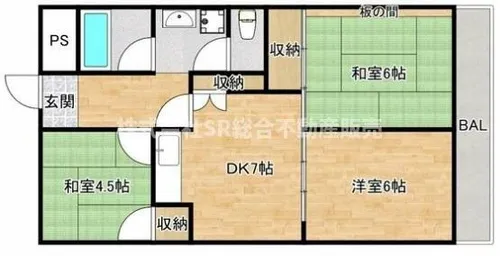 西岩崎コーポ【1階】の間取り