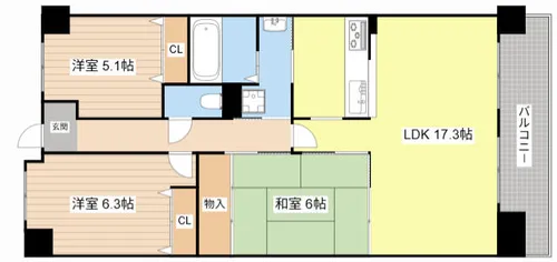 グレーシィ栗東オーブ【1406号室】の間取り