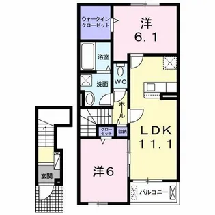 ブリエ ヴィータⅠ【202号室】の間取り
