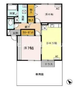 レジデンス大岡【A102号室】の間取り