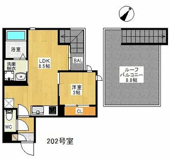 GRANDTIC雑餉隈【2階】の間取り