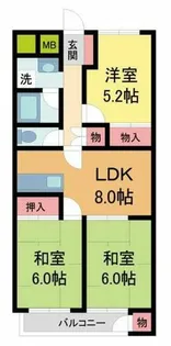 エクレールフジ【302号室】の間取り