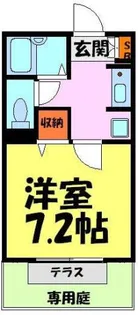 ユニティコート【101号室】の間取り