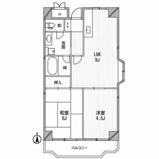 日宝ライフ放出西【0401号室】の間取り