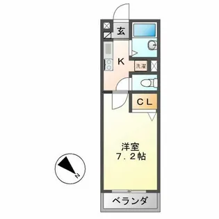 アビターレ筒井【404号室】の間取り